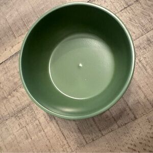 Green ceramic bowl made in England. Somid piece.